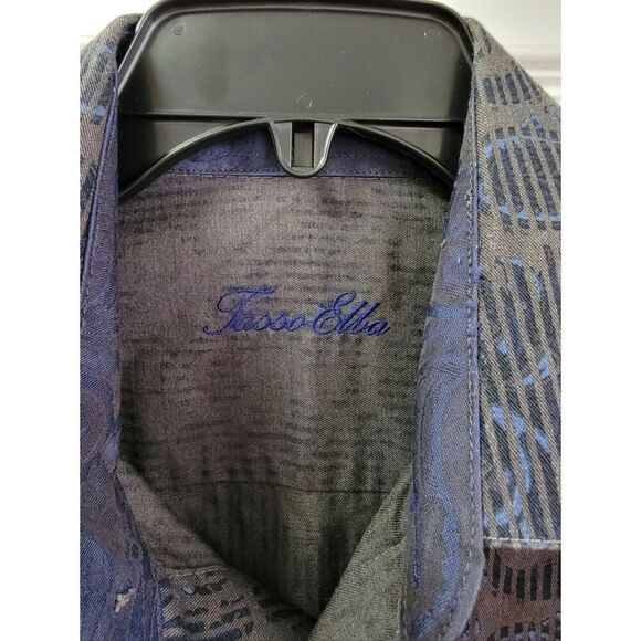 Tasso Elba Paisley-Print Shirt M - Picture 7 of 8